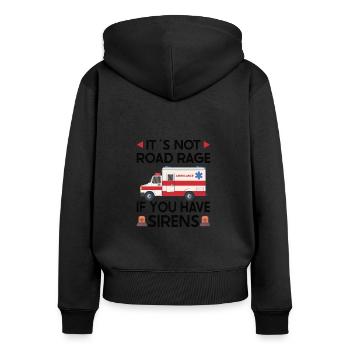 Sanitäter Erster Responder Krankenwagenfahrer - Frauen Premium Bio Zip Hoodie - Schwarz - Hinten - Julia (174cm)