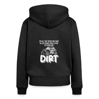 Of All The Paths You Take, Off-Road SxS UTV - Women's Premium Organic Zip Hoodie - black - Back - Julia (174cm)