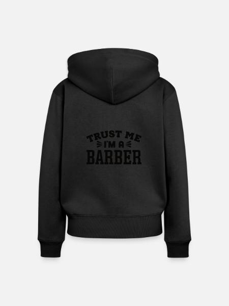 Proud Barber Barber Men's Barber Barbers - Women's Premium Organic Zip Hoodie - black