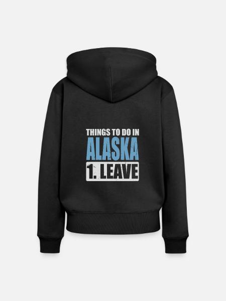 Alaska Meme - Frauen Premium Bio Zip Hoodie - Schwarz