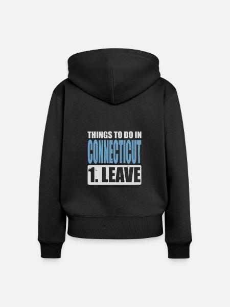 Connecticut Meme - Frauen Premium Bio Zip Hoodie - Schwarz