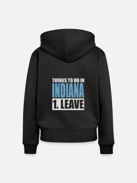 Indiana Meme - Frauen Premium Bio Zip Hoodie - Schwarz