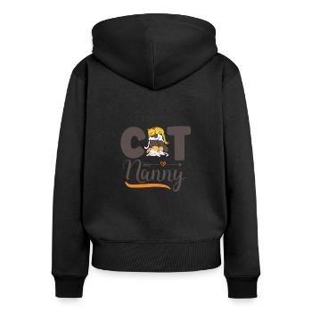 Dog Seated Dog Puppy Dog Sitter Dog Sitter - Women's Premium Organic Zip Hoodie - black - Back - Julia (174cm)