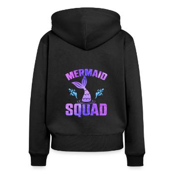 Mermaid Squad Mythical Creature Fin Mermaid - Sweat à capuche zippé Premium bio Femme - noir - Dos - Julia (174cm)