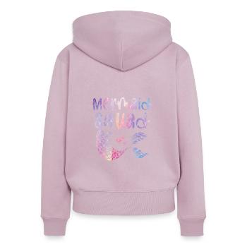 Mermaid Squad Mythical Creature Fin Mermaid - Sweat à capuche zippé Premium bio Femme - rose poudré - Dos - Julia (174cm)