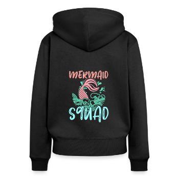 Mermaid Squad Mythical Creature Fin Mermaid - Sweat à capuche zippé Premium bio Femme - noir - Dos - Julia (174cm)