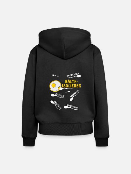 KÄLTEISOLIERER - Frauen Premium Bio Zip Hoodie - Schwarz