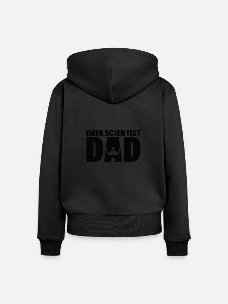 Job - Data Scientist Dad - Premium økologisk hoodie med lynlås til kvinder - sort