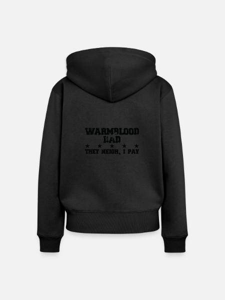 Pferdes Vater - Warmblut - Frauen Premium Bio Zip Hoodie -