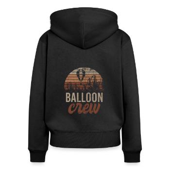 Équipage de ballon Montgolfière Vol en apesanteur - Sweat à capuche zippé Premium bio Femme - noir - Dos - Julia (174cm)