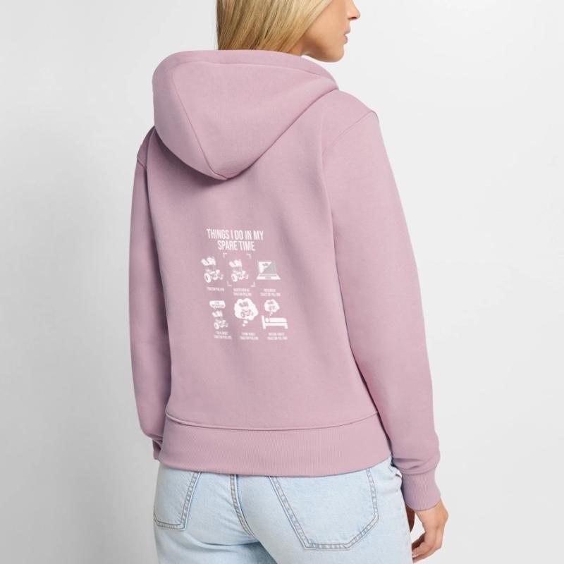 Ce que je fais pendant mon temps libre, Traktor Pulling Sweat à capuche zippé Premium bio Femme