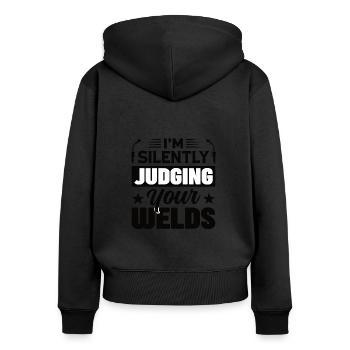 Welder Profession Heat Steel Gas TIG MAG Welding - Women's Premium Organic Zip Hoodie - black - Back - Julia (174cm)