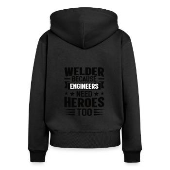 Welder Profession Heat Steel Gas TIG MAG Welding - Women's Premium Organic Zip Hoodie - black - Back - Julia (174cm)