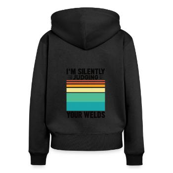 Welder Profession Heat Steel Gas TIG MAG Welding - Women's Premium Organic Zip Hoodie - black - Back - Julia (174cm)