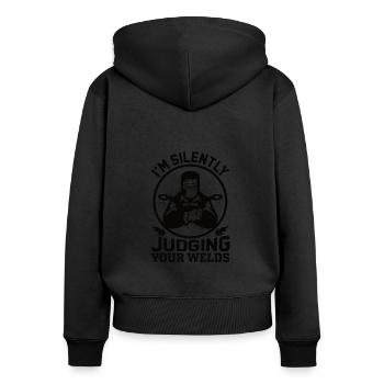 Welder Profession Heat Steel Gas TIG MAG Welding - Women's Premium Organic Zip Hoodie - black - Back - Julia (174cm)