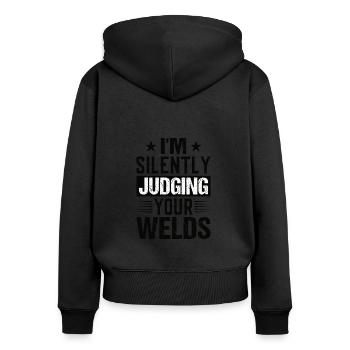 Welder Profession Heat Steel Gas TIG MAG Welding - Women's Premium Organic Zip Hoodie - black - Back - Julia (174cm)