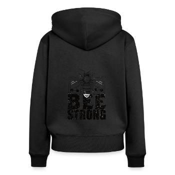 Bee Wasp - Women's Premium Organic Zip Hoodie - black - Back - Julia (174cm)