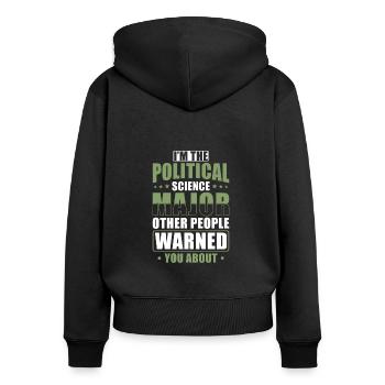 Political Science Degree - Women's Premium Organic Zip Hoodie - black - Back - Julia (174cm)
