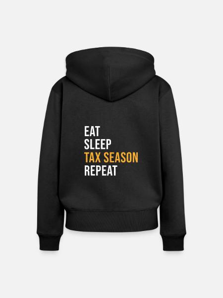 Buchhalter Spruch Steuersaison - Frauen Premium Bio Zip Hoodie - Schwarz
