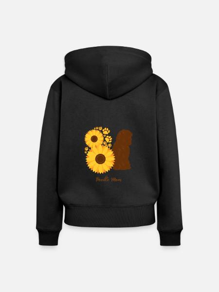 Sonnenblumenmutter - Pudel - Frauen Premium Bio Zip Hoodie - 