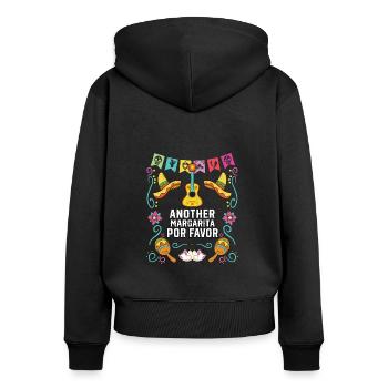 Another Margarita Por Favor Margarita Drinker - Women's Premium Organic Zip Hoodie - black - Back - Julia (174cm)