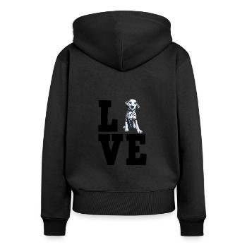 Dalmatian - Women's Premium Organic Zip Hoodie - black - Back - Julia (174cm)