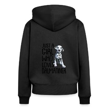 Dalmatian - Women's Premium Organic Zip Hoodie - black - Back - Julia (174cm)