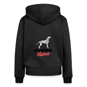 Dalmatian - Women's Premium Organic Zip Hoodie - black - Back - Julia (174cm)