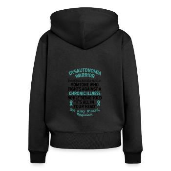 Definition Dysautonomia Warrior - Women's Premium Organic Zip Hoodie - black - Back - Julia (174cm)