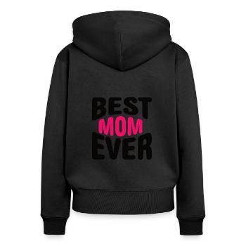 Beste Mama Überhaupt Muttertag Mutter Geschenk - Frauen Premium Bio Zip Hoodie - Schwarz - Hinten - Julia (174cm)