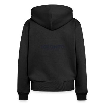 Canada City Coordinates - Toronto - Women's Premium Organic Zip Hoodie - black - Back - Julia (174cm)