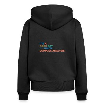 Lehrer Für Komplexe Analysen Unterrichten - Frauen Premium Bio Zip Hoodie - Schwarz - Hinten - Julia (174cm)