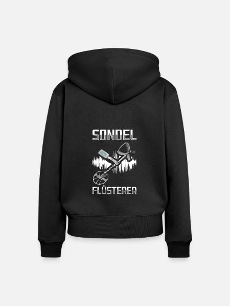 Sondeln - Frauen Premium Bio Zip Hoodie - Schwarz