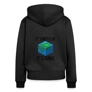 Théories du complot Théoricien du complot Illuminati - Sweat à capuche zippé Premium bio Femme - noir - Dos - Julia (174cm)