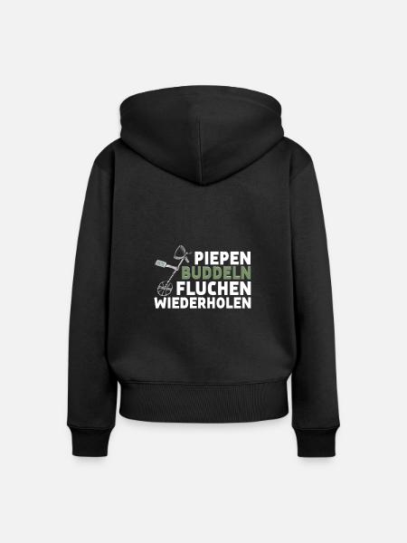 Sondeln - Frauen Premium Bio Zip Hoodie - Schwarz