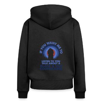 Talk About Dog Black And Tan Coonhound - Women's Premium Organic Zip Hoodie - black - Back - Julia (174cm)