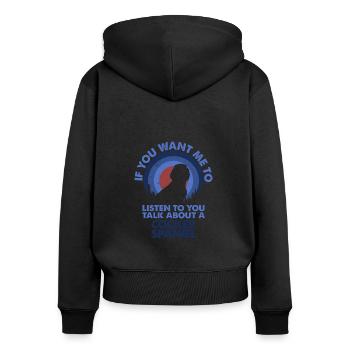 Talk About Dog Cocker Spaniel - Women's Premium Organic Zip Hoodie - black - Back - Julia (174cm)