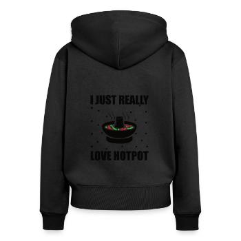 Chinese Fondue Hot Pot Hotpot - Women's Premium Organic Zip Hoodie - black - Back - Julia (174cm)