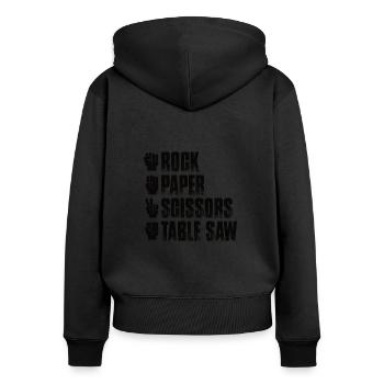 Carpenter Carpenter Wood Craft Tool Building - Women's Premium Organic Zip Hoodie - black - Back - Julia (174cm)