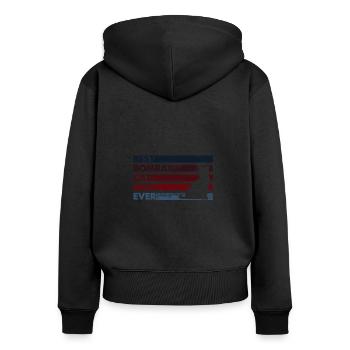Meilleure mère de tous les temps - Bombay Cat - Sweat à capuche zippé Premium bio Femme - noir - Dos - Julia (174cm)