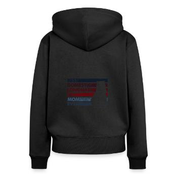 Best Mother Ever - Longhair Domestic Cat - Women's Premium Organic Zip Hoodie - black - Back - Julia (174cm)
