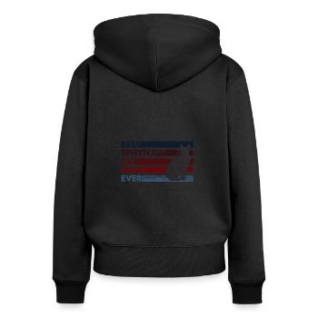 Beste Mutter Aller Zeiten - Sphynx Katze - Frauen Premium Bio Zip Hoodie - Schwarz - Hinten - Julia (174cm)