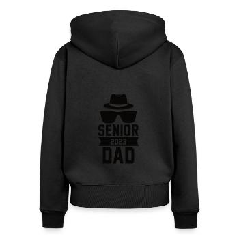 Welt bester Papa Vater 2023 Paar Eltern Dad daddy - Frauen Premium Bio Zip Hoodie - Schwarz - Hinten - Julia (174cm)