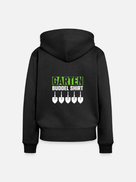 Garten Buddel - Frauen Premium Bio Zip Hoodie - Schwarz