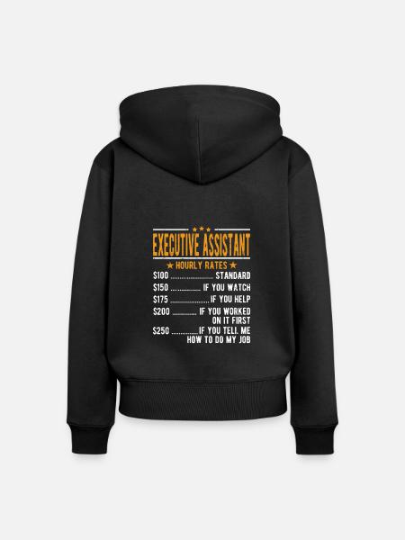 Vorstandsassistent Stundenlohn - Frauen Premium Bio Zip Hoodie - Schwarz
