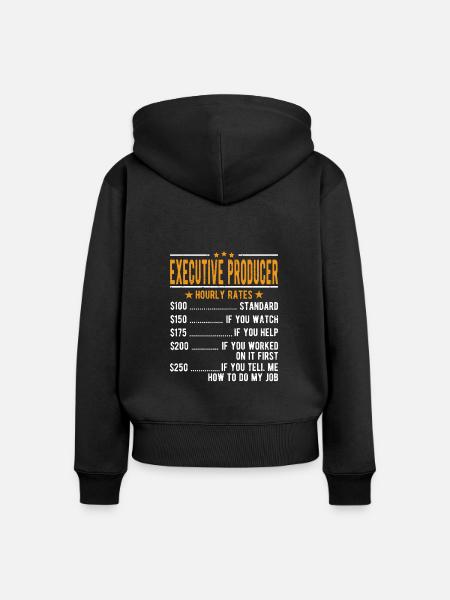 Ausführender Produzent Stundenlohn - Frauen Premium Bio Zip Hoodie - Schwarz