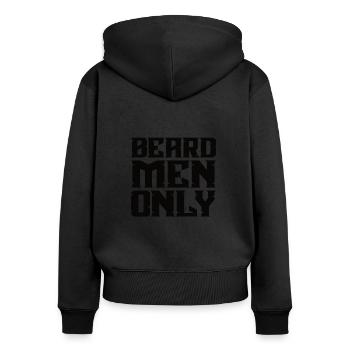 Barbe complète et porteur de barbe Cheveux de barbe Moustache - Sweat à capuche zippé Premium bio Femme - noir - Dos - Julia (174cm)