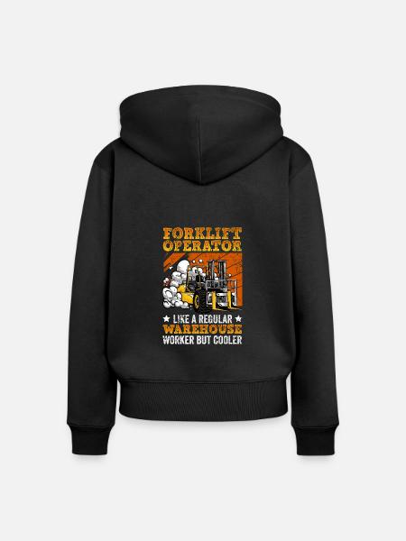 Gabelstapler - Frauen Premium Bio Zip Hoodie - Schwarz