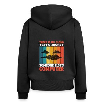 There Is No Cloud 18 - Women's Premium Organic Zip Hoodie - black - Back - Julia (174cm)