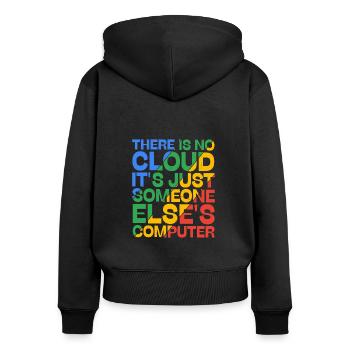 There Is No Cloud 19 - Women's Premium Organic Zip Hoodie - black - Back - Julia (174cm)